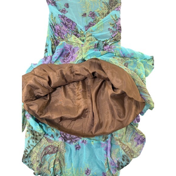 NWT Vintage Alberto Makali Silk Beaded Y2K Fairycore Dress Size 8 Whimsical - Picture 5 of 12